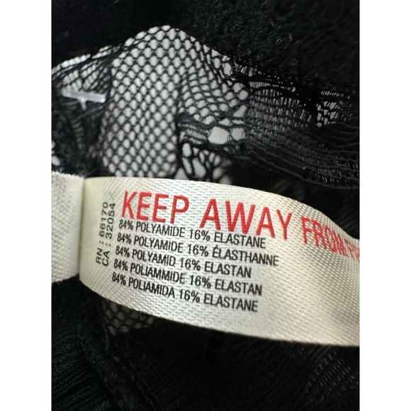 New Free People Bralette‎ Women's Medium Black Everyday Lace Longline Stretch - Picture 8 of 9